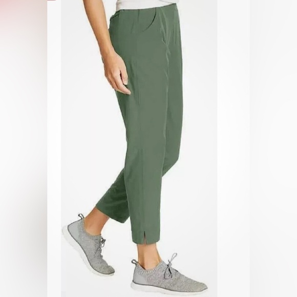Eddie Bauer NWT Traveler Ankle Pant Sage Green Size Large - Picture 2 of 6